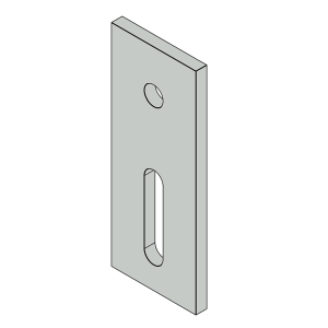 Mounting bracket, with oblong hole, 40x100mm