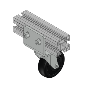 Swivel castor with parking brake