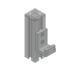 Guide bracket for sliding doors, vertical