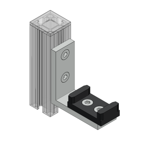 Guide bracket for double sliding doors