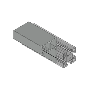 Guiding rail anodized aluminium, L=6000mm