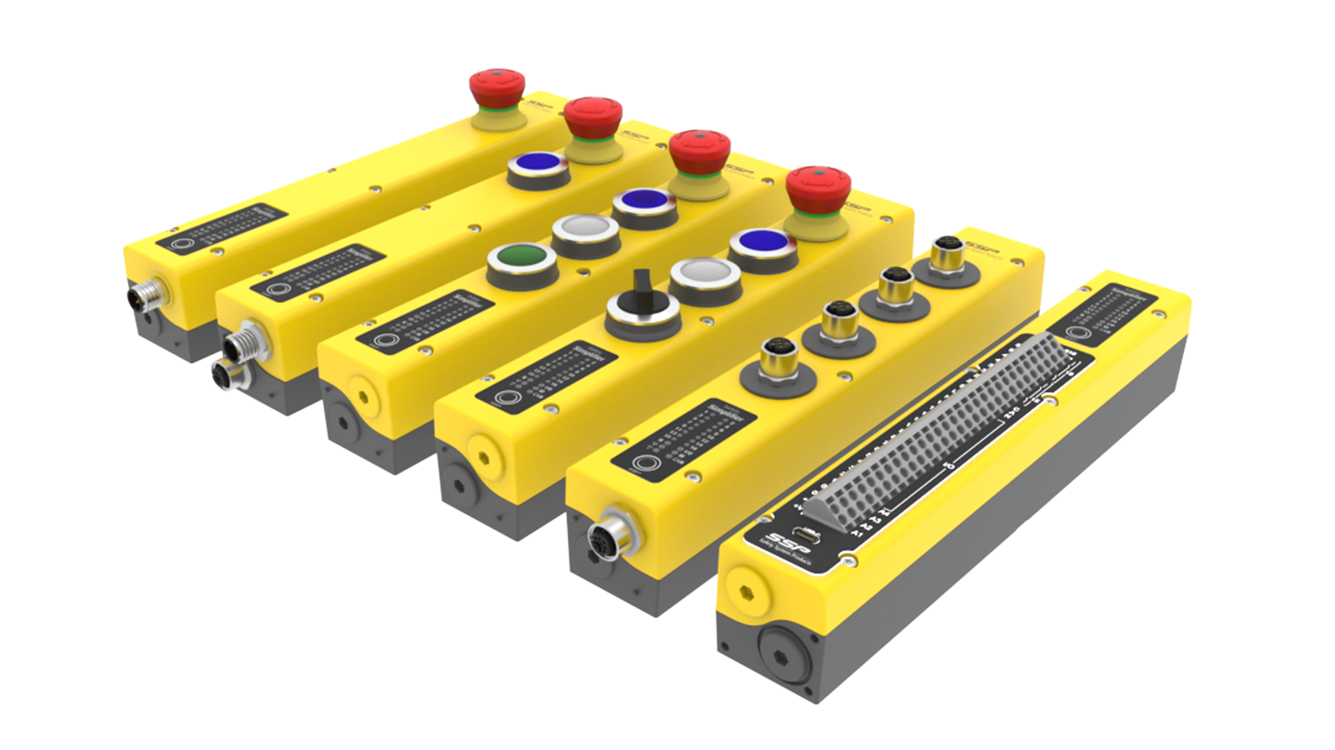 Start - Push button box, Safety buttons